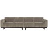 378657 L 01 VS BPH Statement 4 zits bank 280 cm platte brede rib clay PS EA