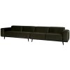 378656 156 02 VS BP Statement xl 4 zits bank 360 cm velvet warm groen SA