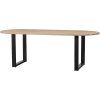 376030 U 02 VS FA Tablo tafel ovaal onbehandeld 220x90 cm eiken U Poot EA