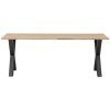 376017 A 01 VS FA Combi Tablo eiken 220x90cm en alkmaar poot