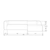 375694 Z RR RN RM RE MR MN ME C A 50 BT Bean corner sofa right
