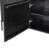 373473 Z 02 VS WE New Gravure tv meubel 150cm grenen zwart detail