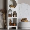 373438 W 375447 W 01 SF KW Caz vakkenkast smal wit Dean salontafel medium betonlook wit 34xo60cm VIERKANT