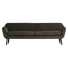 340480 G 01 VS Rocco XL sofa 230cm velvet warmgroen F1
