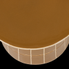 377789 H 02 Plu decoratieve bijzettafel O38x30 cm keramiek honinggeel detail
