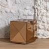 377777 B 01 SF Glintz bijzettafel hout spiegelglas bruin vierkant