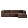 377861 VB 01 VS WP Manu chaise longue bank rechts velvet bruin F1