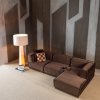 377861 VB 02 SF WP Manu chaise longue bank rechts velvet bruin viekant