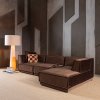 377861 VB 01 SF WP Manu chaise longue bank rechts velvet bruin viekant