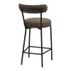 Badalona Counter Chair - Stolička za pultom, bouclé, hnedá, čierne nohy HN1064