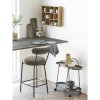 Badalona Counter Chair - Stolička za pultom, bouclé, hnedá, čierne nohy HN1064