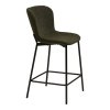 Maceda Counter Chair - stolička za pultom, bouclé, zelená, čierne nohy HN1241