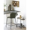 Maceda Counter Chair - stolička za pultom, bouclé, zelená, čierne nohy HN1241