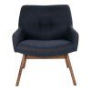 London Lounge Chair - kreslo do obývačky, tmavomodré, nohy z vlašského orecha HN1277