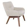 London Lounge Chair - kreslo do obývačky, piesková farba, nohy z vlašského orecha HN1278