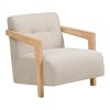 Kreslo Caracas Lounge Chair - Kreslo s podrúčkami, dub, béžová HN1321