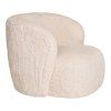 Kreslo Setubal Lounge Chair - kreslo do obývačky, umelá kožušina, sivobiela HN1093