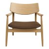 Kreslo Olvera Lounge Chair - Kreslo do obývačky, dub, prírodná/hnedá HN1084