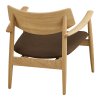 Kreslo Olvera Lounge Chair - Kreslo do obývačky, dub, prírodná/hnedá HN1084