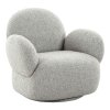 Lounge kreslo Messina s funkciou otáčania - Lounge kreslo s funkciou otáčania, bouclé, svetlo sivé HN1253