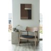 Kreslo Olvera Lounge Chair - Kreslo do obývačky, dub/PU vankúš, prírodné/čierne