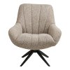 Kreslo Grandola Lounge Chair - kreslo s otočným kolieskom, sivé, čierne nohy HN1086