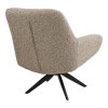 Kreslo Grandola Lounge Chair - kreslo s otočným kolieskom, sivé, čierne nohy HN1086