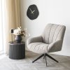 Kreslo Grandola Lounge Chair - kreslo s otočným kolieskom, sivé, čierne nohy HN1086