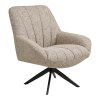 Kreslo Grandola Lounge Chair - kreslo s otočným kolieskom, sivé, čierne nohy HN1086