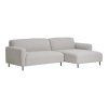 Salvador Lounge Sofa - Pohovka do obývačky, pravá strana, bouclé, svetlosivá HN1253