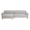Salvador Lounge Sofa - pohovka do obývačky, ľavá strana, bouclé, svetlosivá HN1253