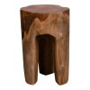 Stolička Rose - Stolička, teak, prírodná, 3 nohy ø26x40 cm