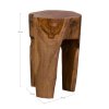 Stolička Rose - Stolička, teak, prírodná, 3 nohy ø26x40 cm