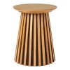 Osaka Side Table - Príručný stolík, dubová dyha, prírodná farba ø40x50 cm