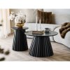Osaka Side Table - Bočný stolík, dubová dyha, čierna ø40x50 cm