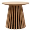Osaka Side Table - Príručný stolík, dubová dyha, prírodná farba ø50x45 cm