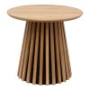 Osaka Side Table - Príručný stolík, dubová dyha, prírodná farba ø50x45 cm