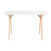 Vojens Desk - písací stôl, biely a prírodný 120x60x75 cm