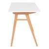 Vojens Desk - písací stôl, biely a prírodný 120x60x75 cm