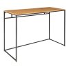 Vita Desk - písací stôl, dubový vzhľad s čiernym rámom 100x45x75 cm