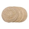 Bombay Placementat, set of 4 - Podložka z pletenej juty, prírodná ø38 cm, set 4 ks