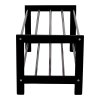 Padova Shoe Rack - Regál na topánky, drevo/oceľ, 2 police, čierny 78x34 cm