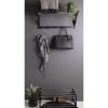 Padova Shoe Rack - Regál na topánky, drevo/oceľ, 2 police, čierny 78x34 cm
