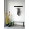 Padova Shoe Rack - Regál na topánky, drevo/oceľ, 2 police, čierny 78x34 cm