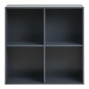 Horne Wall Shelf - nástenná polica, lakované drevo, tmavosivá 69x30x69 cm