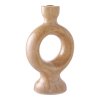 Sviečka - Sviečka, keramika, hnedá 13,5x8,8x23,4 cm