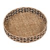 Nerja Tray - podnos, morská tráva, čierna/príroda ø38 cm