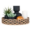 Nerja Tray - podnos, morská tráva, čierna/príroda ø38 cm