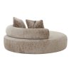 Cairo Daybed - Ležadlo s 2 vankúšmi zo ženilu, okrúhle, prírodné HN1251