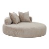 Cairo Daybed - Ležadlo s 2 vankúšmi zo ženilu, okrúhle, prírodné HN1251